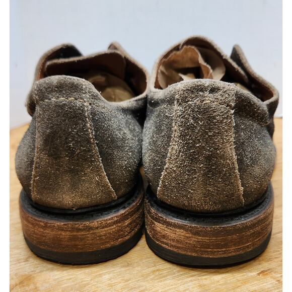 Frye Shoes Suede Paul Bal Brown Oxford Mens slip on Cap Toe‎ size 8.5D main image 9